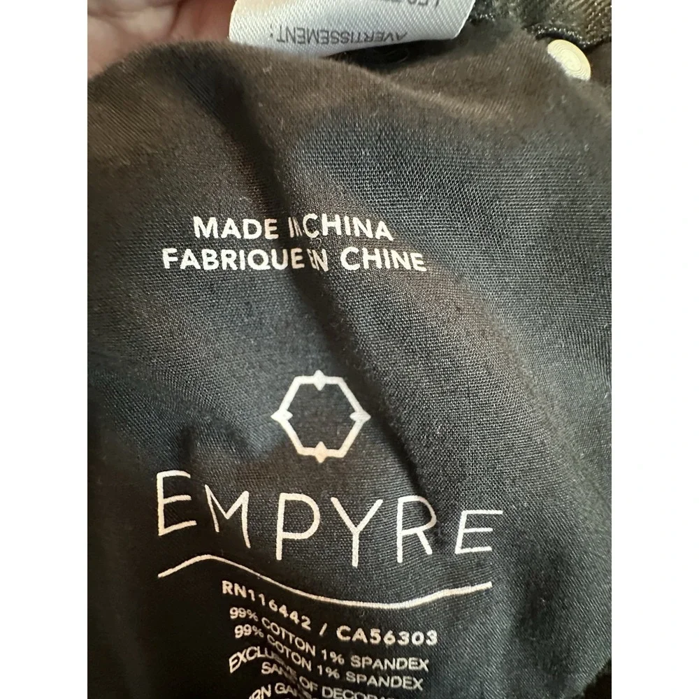 Empyre Tori Black Coated Women's Denim Jeans Size 4‎ Skater Streetwear Grunge